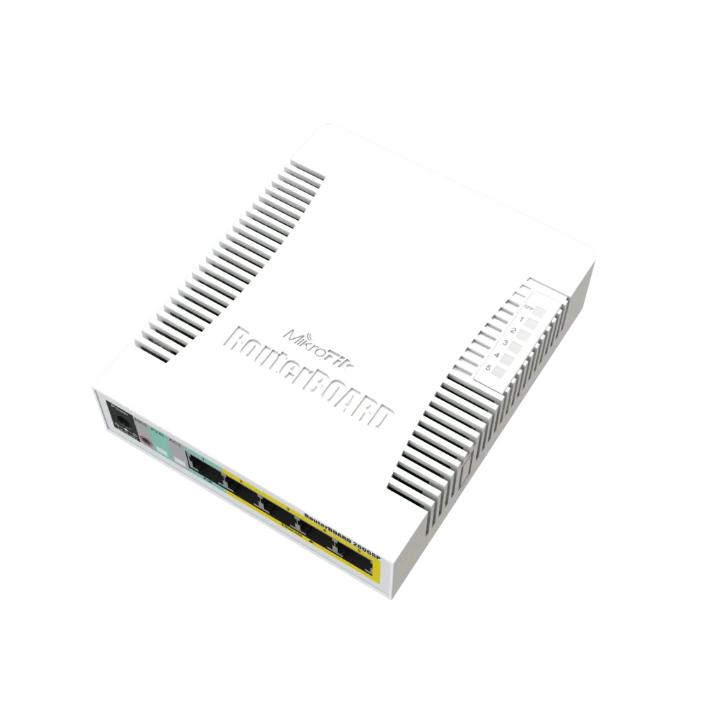 Mikrotik RB260GSP POE Out 4 Port , 5 x Gigabit 1x SFP Case SwOS , Layer2 Swich , Fiber Dönüştürücü