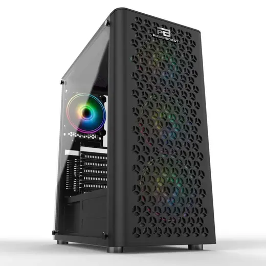 POWERBOOST VK-M202B 4-RGB Fanlı Gaming Mid-Tower PC Kasası görseli 4