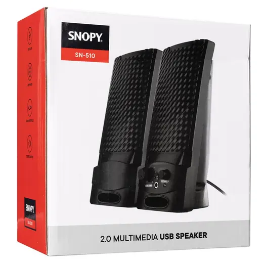 Snopy SN-510 2.0 Siyah USB Speaker Hoparlör görseli 5