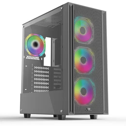 POWERBOOST X-12B 4-ARGB Fanlı Gaming Mid-Tower PC Kasası görseli 2