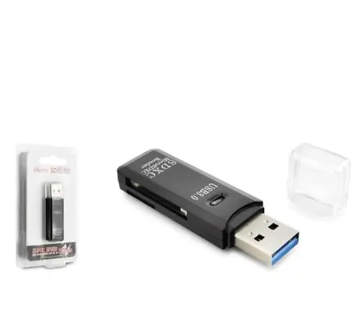 HADRON HDX7030 USB 3.0 Kart Okuyucu SD MicroSD 5 Gbps Siyah