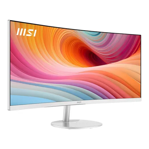 MSI 34" VA PRO MP341CQW E12 1MS 120HZ HDMI-DP Multimedya Kurumsal Kavisli Monitör Beyaz 3440x1440 görseli 7