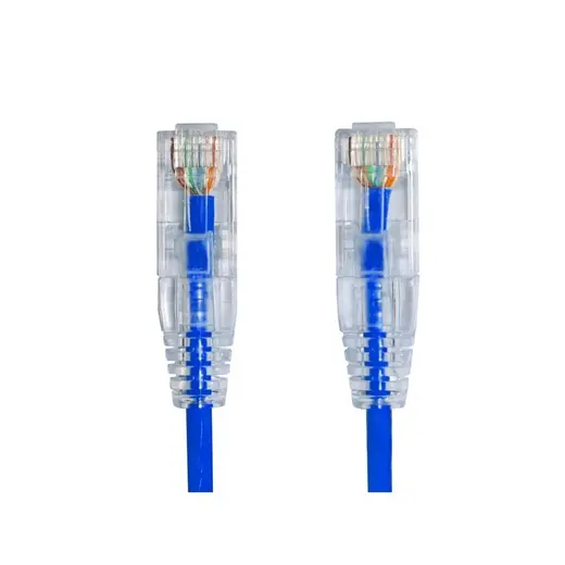 AGER 0.15metre CAT6 Utp Slim AWG28 AC-602-0015/B Mavi LSZH Patch Kablo (10'lu Paket) görseli 1