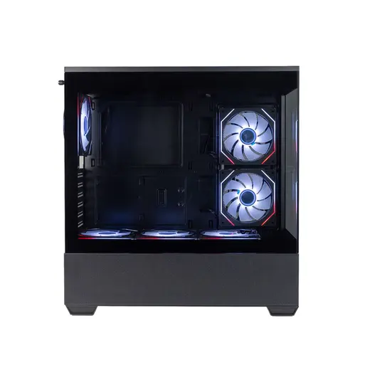 DarkFlash DS900AIR Siyah 650W 80+ Bronze 6 Fanlı ARGB Mid Tower Kasa görseli 4
