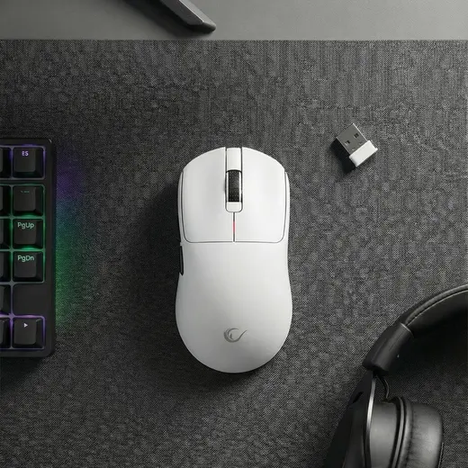 Rampage Clax Kablosuz 24000 DPI Ultra Hafif Şarjlı Beyaz Gaming Oyuncu Mouse görseli 6