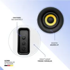 Thonet & Vander KUMPEL 2.0 50W Siyah Speaker - 2.0 Sistem - 50W RMS görseli 3
