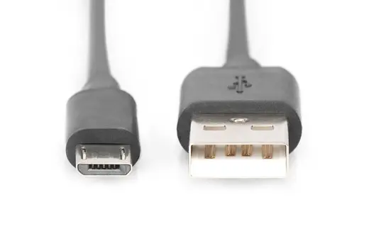 DIGITUS AK-300110-030-S USB 2.0 Bağlantı Kablosu, USB A Erkek - USB Micro B Erkek, 3 metre, AWG 28, USB 2.0 uyumlu, UL alternatif görünüm