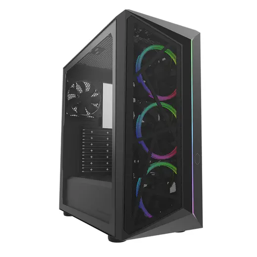 COOLERMASTER 650W 80+ BRONZE CMP510 TG CP510-KGNN65-S01 4-ARGB Fanlı Gaming Mid-Tower PC Kasası görseli 5