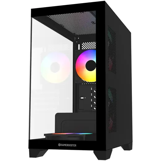 GAMEBOOSTER 600W GB-M6001B 4-Rainbow Fanlı Gaming Mid-Tower PC Kasası görseli 4