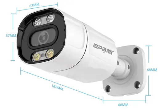 OPAX-3783 3MP IP TFT CARD DESTEĞİ H.265+ 4 WARM LIGHT FULL COLOR 3.6 MM METAL BULLET CAMERA görseli 6