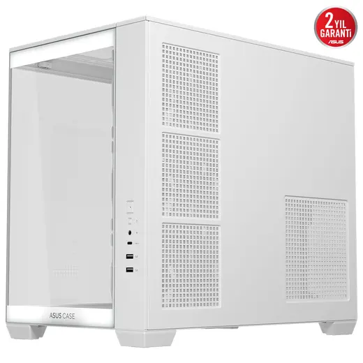 ASUS A32 PLUS TG ARGB Gaming Mid-Tower PC Kasası Beyaz / 90DC00S3-B19000 görseli 8