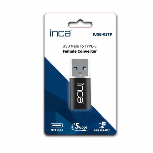 INCA USB Male To Type-C Çevirici IUSB-01TP görseli 1