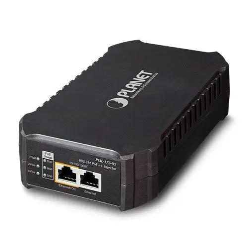 PLANET PL-POE-175-95 1-Port 10/100/1000Mbps 802.3bt PoE Injector 95 Watt Dahili AC Güç Kaynağı 0-50 derece