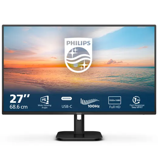 Philips 27" 27E1N1300A-00 IPS Type-C MM Monitör Siyah 1ms