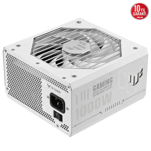 ASUS 1000w 80+ Gold TUF GAMING 1000G WHITE Tam Modüler Power Supply Beyaz / 90YE00S5-B0NA00 görseli 7