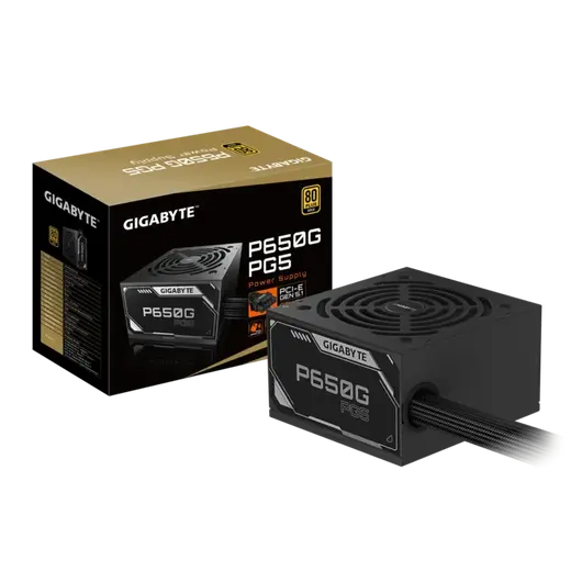 GIGABYTE 650W 80+ Gold P650G GP-P650G-PG5 Power Supply görseli 1