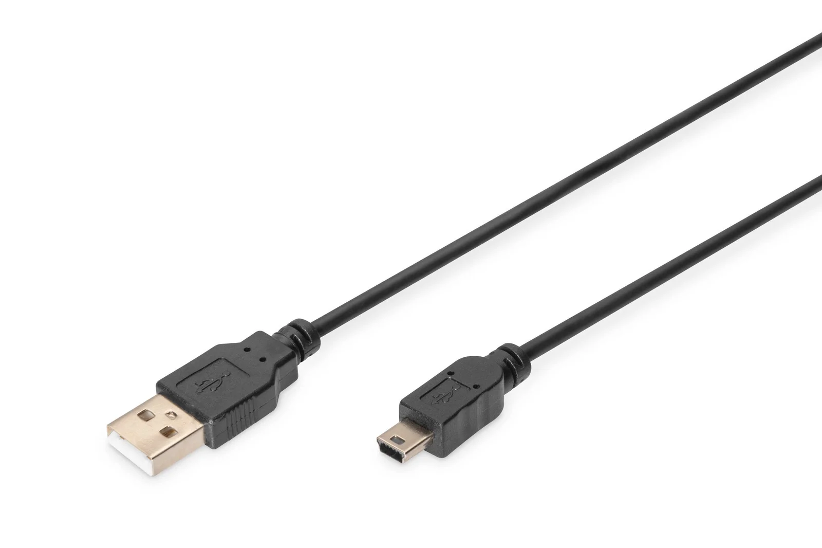 DIGITUS AK-300130-010-S USB 2.0 Bağlantı Kablosu, USB A Erkek - USB mini B (5 pin) Erkek, 1 metre, AWG 28
