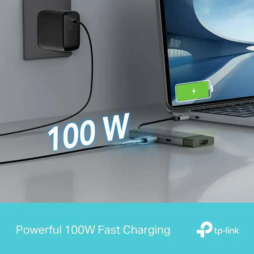 TP-LINK UH5020C USB-C 5 Port 5Gbps 4K 60Hz HDMI 100W PD Hub Çoklayıcı görseli 4