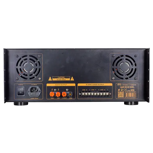 MAGICVOICE MV-1216 USB BT UK RMS300W MAX 2400W 6 ZON +99DSP+4-16-70-100V TRAFOLU MIXER KÜP ANFİ görseli 3