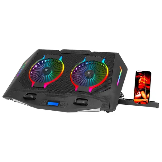 FRISBY 2x14CM 2xUSB 17" GAMING RGB SOGUTUCU STAND (FNC-5250ST) +KULAKLIK HEDIYE