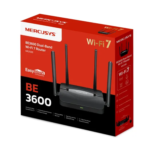 MERCUSYS MR25BE Wıfı7 BE3600 Dual Band Router görseli 1