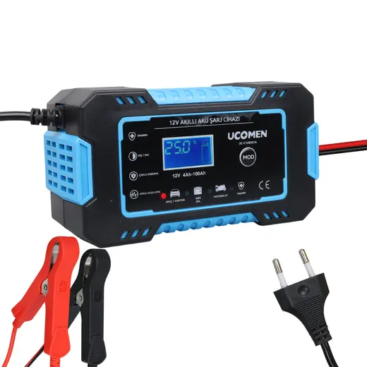 UCOMEN UC-C120501A 12V MAX 6A MAVİ LED GÖSTERGELİ AKÜ ŞARJ CİHAZI