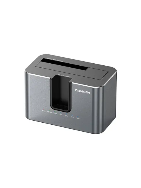 CODEGEN CDG-DOC-505 2.5"/3.5" SATA HDD/SSD + M.2 NVMe Type-C Offline Kopyalama Harddisk Dock Stand görseli 5