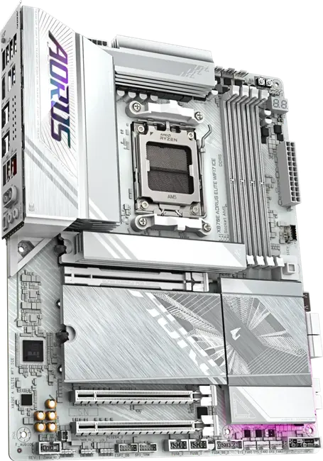 GIGABYTE X870E-A ELITE WIFI7 ICE DDR5 HDMI-DP TYPEC PCIE 5.0 AM5 ATX BEYAZ görseli 3