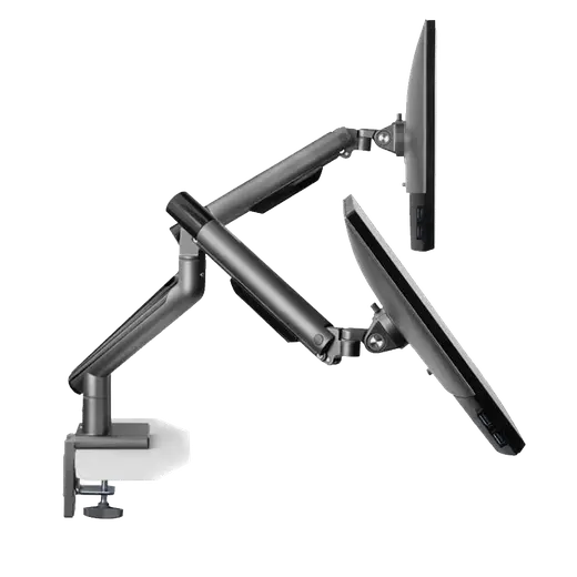 TWISTED Minds 17"-32" TM-49-C012-G Amortisörlü 2-kollu Premium Slim Monitör Askı Aparatı alternatif görünüm