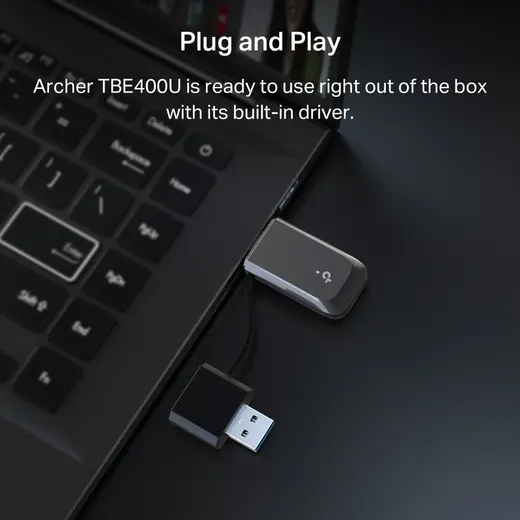 TP-LINK ARCHER TBE400U WIFI7 BE6500 Üç Bant Usb Kablosuz Ağ Adaptörü görseli 1