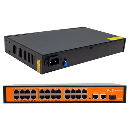 POWERMASTER 24 PORT 10/100/1000 MBPS 300 WATT 24+3+SFP POE GIGABIT ETHERNET SWITCH alternatif görünüm