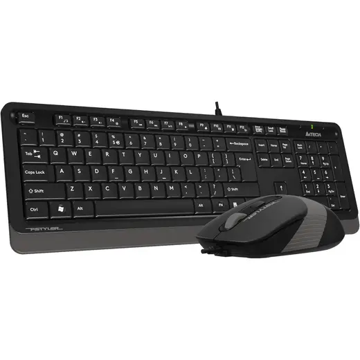 A4 Tech F1010 MM Klavye Mouse Set Gri USB görseli 3