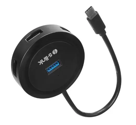 S-link SW-U340 4 Port Usb 3.0 Gri Type-C Hub