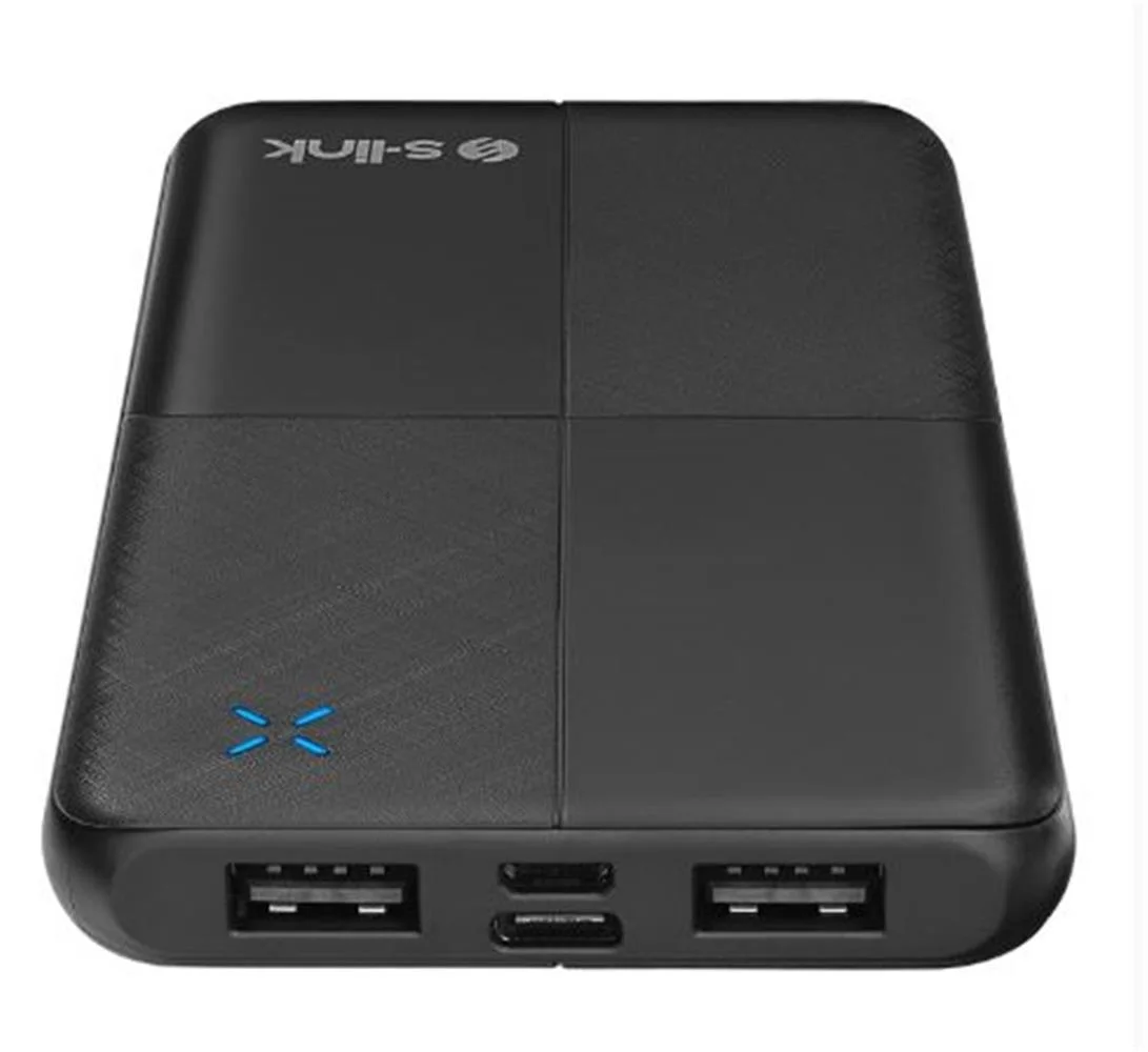S-link IP-G12N 10000mAh Micro+Usb+ Type-C Giriş+Çıkış Siyah Taşınabilir Pil Şarj Cihazı Powerbank