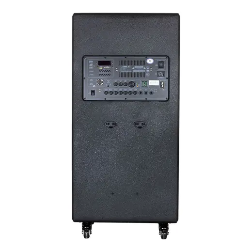 SHILE SL-1612B İKİ EL MİKROFONLU KUMANDALI USB+SD+BT+FM TAŞINABİLİR HOPARLÖR görseli 3