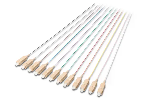 DIGITUS DK-25221-02/3 SC Fiber PigTail, 50/125 µ, multimode, 0.9mm simplex, 2 metre, Class OM3, DIN IEC 304 renk
