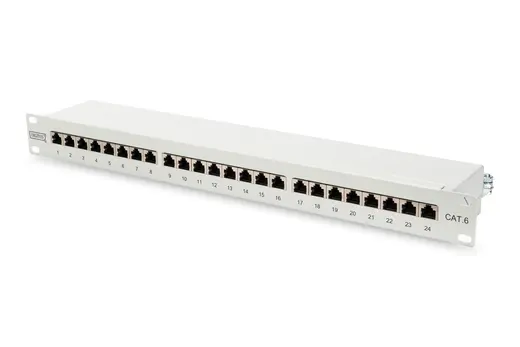 DIGITUS DN-91624S 19 Inch 24 port CAT-6 FTP Patch Panel, Zırhlı