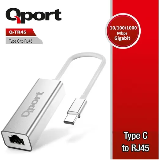 QPORT (Q-TR45) TYPE-C TO RJ45 ETHERNET CEVIRICI