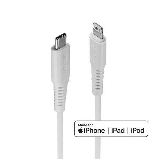 LINDY LIN-31318 iPod®, iPhone®, iPad® için USB Senkronizasyon ve Şarj Kablosu, Lightning Konektörlü