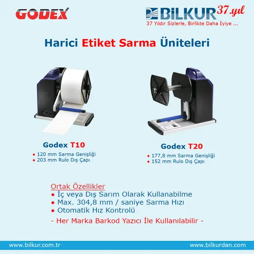 Godex T-10 Harici Etiket Sarma Ünitesi görseli 4