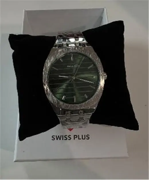 Swiss Plus Man Watch Basic Seri Model-5 ST2302AGP Green-Silver(Kol Saati)