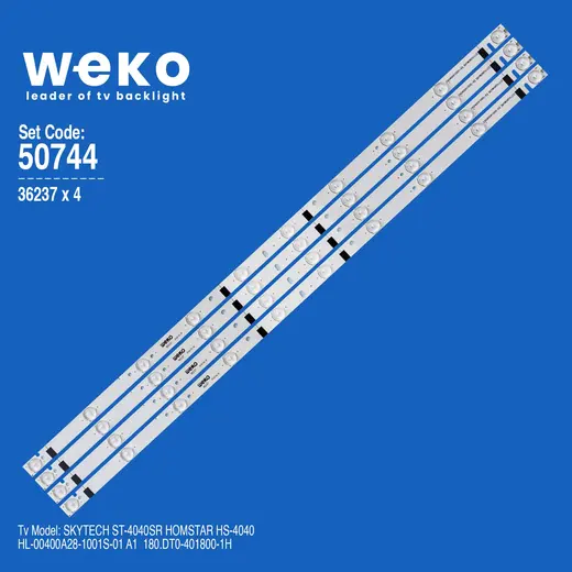 WKSET-5744 36237X4 HL-00400A28-1001S-01 A1 180.DT0-401800-1H 4 ADET LED BAR