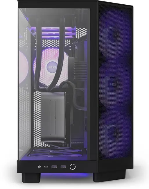 NZXT H6 FLOW CC-H61FB-R1 3-ARGB Fanlı Gaming Mid-Tower PC Kasası görseli 5