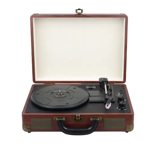 MAGICVOICE PU16 RETRO VİNTAGE ÇANTA PİKAP - RADYO - BLUETOOTH - USB MP3 ÇALAR 350X255X115MM alternatif görünüm