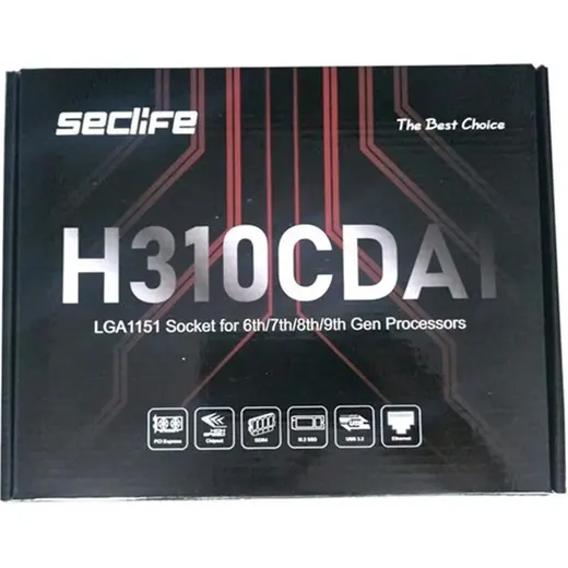 Seclife H310CDA1 (B250 Chipset) 6-7-8-9th M.2 DDR4 S+V+L 1151P Anakart (6.7.8.9.Nesil) alternatif görünüm