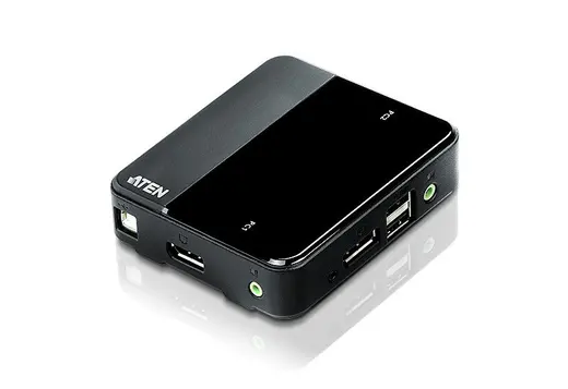 ATEN ATEN-CS782DP 2 port'lu USB DisplayPort KVM Switch 4K UHD (3840 × 2160@60Hz) teknolojisini destekler