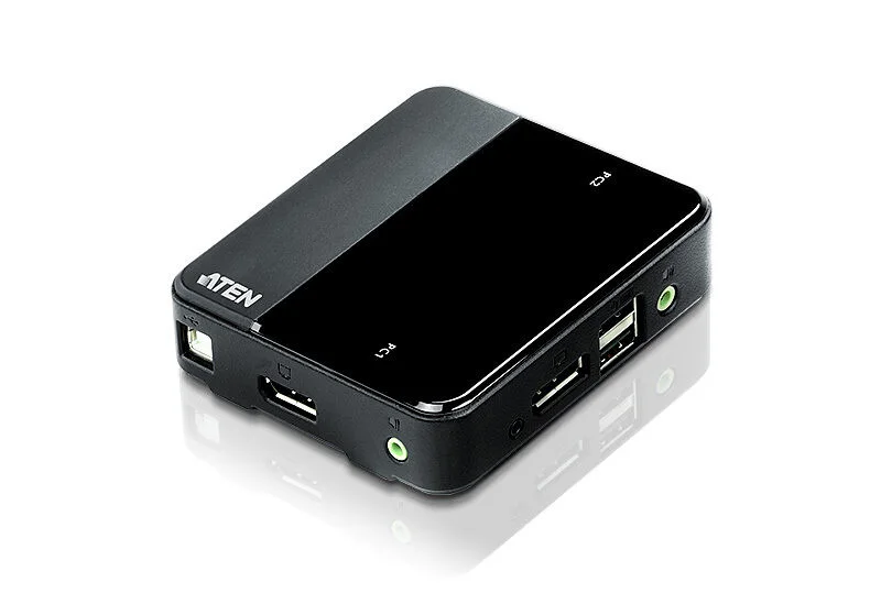 ATEN ATEN-CS782DP 2 port'lu USB DisplayPort KVM Switch 4K UHD (3840 × 2160@60Hz) teknolojisini destekler