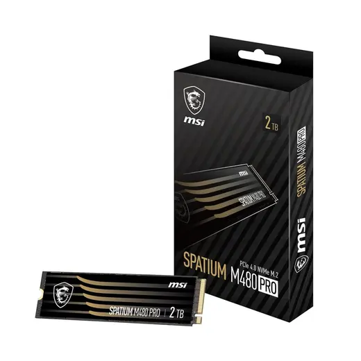 MSI 2TB SPATIUM M480 PRO 7400 7000MB/s M2 NVME GEN4 Disk Soğutuculu görseli 1