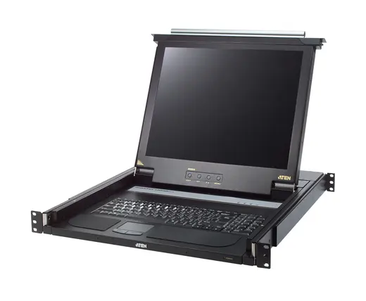 ATEN ATEN-CL1000MT Sürgülü Kasaya Sahip, KVM Switch'i Olmayan, Türkçe Klavye, Touchpad ve 17" LCD Ekranı Bulunan Konsol