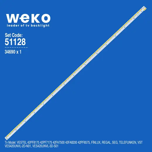 WKSET-6128 34690X1 42INCH SNB 7020PKG 60EA REV0.6 131220 1 ADET LED BAR